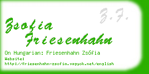 zsofia friesenhahn business card